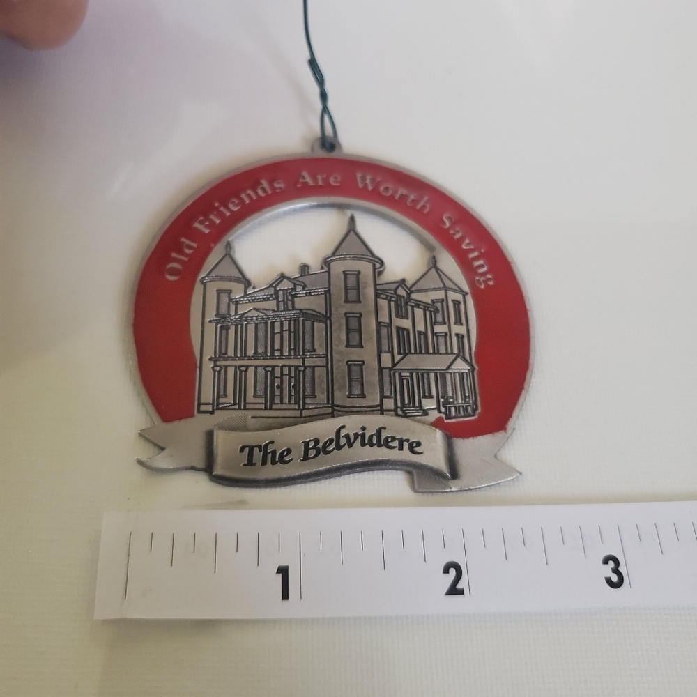 Vintage Belvidere Mansion Souvenir Christmas Ornament - Picture 3 of 3